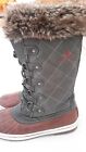 DREAM PAIRS Womens Size 9 Winter Snow Boots Waterproof Faux Fur Lined Lace Up