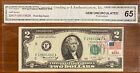 1976 F CGA Gem Uncirculated-65 Two Dollar Banknote with Cancellation Stamp