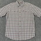 Carhartt Short Sleeve Button Shirt Mens Large Relaxed Fit Plaid Multicolor