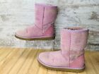 UGG Classic Short Pink Purple Winter Shearling Lined Boots 3061 Womens Size 7
