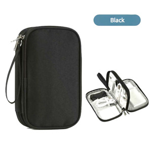 Travel Cable EDC Bag Organizer Charger Storage Electronic  USB Cord Case Black