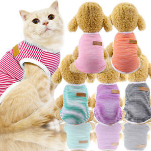 Pet Dog Cat Clothes Puppy Classic Vest Striped T-Shirt Pet Summer for Small Pets