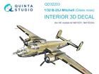 1/32 Quinta 3D Interior Decal #32203 B-25J Mitchell Glass Nose For HK Kit