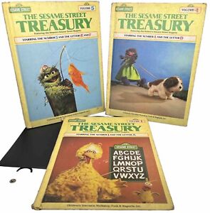Vintage 1983 The Sesame Street Treasury Books Lot of 3 Volumes 1,4,5