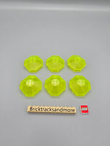 LEGO® 2418A Trans-Neon Green Windscreen 6x6x2 No Axle Hole 6981 6887# 6-Count