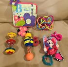 Manhattan Toy Book Winkel Rattle Teether Butterfly Tolo Playgro Baby Girl Lot 5