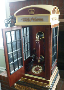 SPIRIT of ST LOUIS Mini Telephone Booth W/ Light Wall Mountable Vntg - UNTESTED
