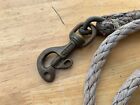 Vintage Reese Brass Swivel Snap Hook Horse Lead And Braided Rope Pull Open