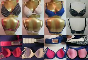 Lot of 4 Ladies Size 36C Bras Bra Lot w Padding & Underwire Support NAME BRANDS