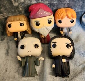 Harry Potter Funko Pop! Lot of 5 Dumbledore Voldemort Ron Hermione Snape Figures