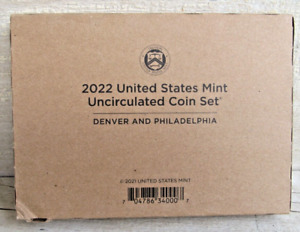 New Listing2022 United States Mint Uncirculated Coin Set 20 Coins Unopened Sealed Box