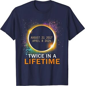 Total Solar Eclipse Twice In A Lifetime 2024 Total Unisex T-Shirt