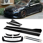 Front Bumper Lip Spoiler Splitter+Side Skirt+Rear Lip For 3 series F10 F30 F32 (For: BMW X6 M Competition)
