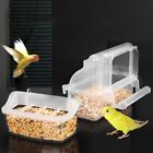 Transparent Bird Feeder Drinker Water Hanging Bowl for Pigeons Parrots Canaries