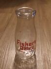 Vintage FISHER’S DAIRY Half Pint Milk Bottle Kreamer Middleburg Pennsylvania PA