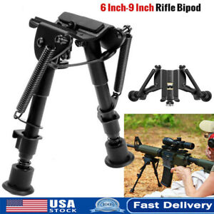 6-9 Inch Foldable Sniper Hunting Rifle Bipod Sling Swivel Shooting Gun Mount NEW