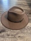 Akubra Cattleman Outback Hat Brown Pure Fur Felt Sz 57 Made in Aultralia Men