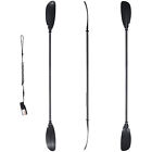 High Quality 92.3 Inch Aluminum Kayak Paddle with Paddle Leash Black Durable