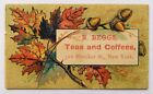 R Beggs Teas And Coffee New York Bleaker St Trade Card ANTIQUE ADVERTISING