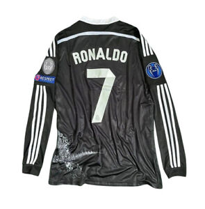 Ronaldo 7 Jersey Real Madrid 2014/15 Third Kit Long sleeve Black Dragon Jersey