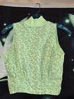 Vintage Freddie Wear Women’s Neon Green Floral Crop Top Size Small