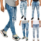 Victorious Men's Faded Distressed Ripped Biker Denim Jeans DL1370-1380-1367-1359