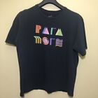 Paramore Neon Bars Mens T Shirt Medium Spell Out Colorful Black Cotton