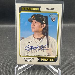 New Listing2023 Heritage High Number REAL ONE AUTO Ji Hwan Bae RC Pittsburgh Pirates 2B-OF