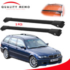 Fits BMW 3 Series E91 Touring 2005-2012 Cross Bars Roof Rack Black Set Roof Bar (For: BMW)