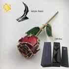 gold plated real rose gold dipped rose 24K Gold Foil Red Rose Flower Mother's