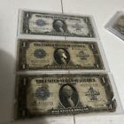1923 Series Blue Seal $1 Large Size Silver Certificate Lot Of 3 L2