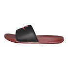 Nike Men's Benassi Sandals Slippers Red Black 343880-601