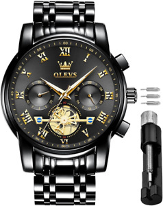 Men'S Waterproof Watches Stainless Steel Waterproof Chronograph Wrist Watches Lu