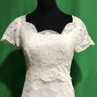 Wedding Gown/Dress Vintage William Cahill Scalloped Neck 3 Layered Skirt