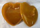 Summit Art Glass Apricot Covered Heart Candy Box