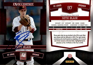 Seth Blair Signed 2010 Donruss Elite Extra Edition #97 Card St. Louis Cardinals