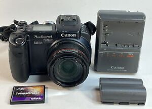 New ListingCanon PowerShot Pro 1 Digital Camera 8.0MP w/ Battery, SD & Charger Tested/Works