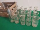 Antique Wooden Cedar Crest (Michigan) Milk Crate with 20 Half Pint Glass Bottles