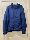 Burberry Men’s EUR 56 (XL to XXL) Water-Resistant Jacket Blue with Hood