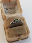 LOVELY UNUSUAL STONE STERLING SILVER RING SIZE P 1/2 - Q