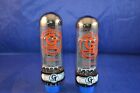 Very Strong Testing Match Pair Of Groove Tube Grey Plate 6CA7/EL-34 Audio Tubes