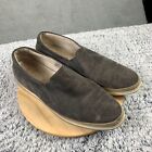 Tod's Espadrille Loafers Shoes Mens Size 12 Grey Suede Slip On Francesina Casual