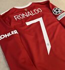2021/2022 adidas BNWT Manchester United Home Long Sleeve M Ronaldo UCL GR3779
