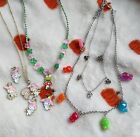 Hot Topic Sanrio Necklace Lot of 3: Keroppi, My Melody Charms, Hello Kitty