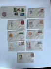 Vintage lot of (9)India First Day Cover Stamps (1962 & 1964)