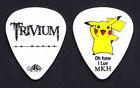 Trivium Mat Heafy Mkh Pikachu Blanc Guitare Pick - 2011 IN Vagues Tour