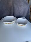 Vintage Corning Ware L’ Echalote Spice Of Life A2B 2quart. And A1B 1 Liter Set 2