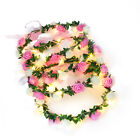 Novelty Place Light Up Flower Headband, LED Floral Head Crown for Wedding 4 Pack
