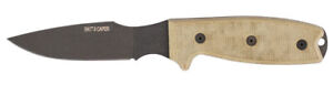 Ontario Knives RAT-3 Caper Fixed Blade Knife 8663 Carbon Steel Tan Micarta