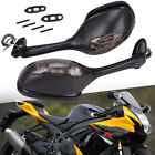 Rearview Mirrors w/ LED Turn Signal For Suzuki GSXR 1000 GSXR600 GSX-R 750 06-21 (For: 2007 Suzuki GSXR600)